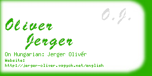 oliver jerger business card